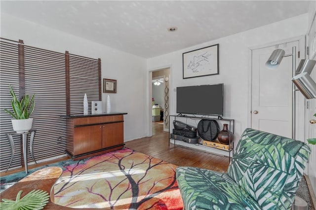 living room featuring hardwood / wood-style flooring