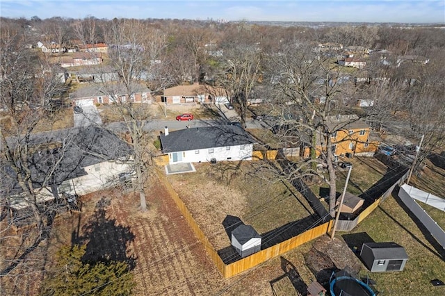 aerial view featuring a residential view