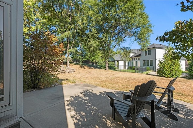 view of patio with fence