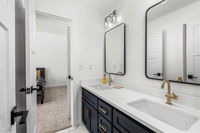 full bath featuring a sink and double vanity