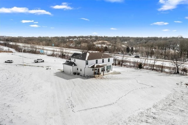 view of snowy aerial view