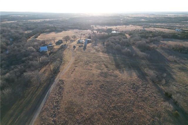 aerial view with a rural view