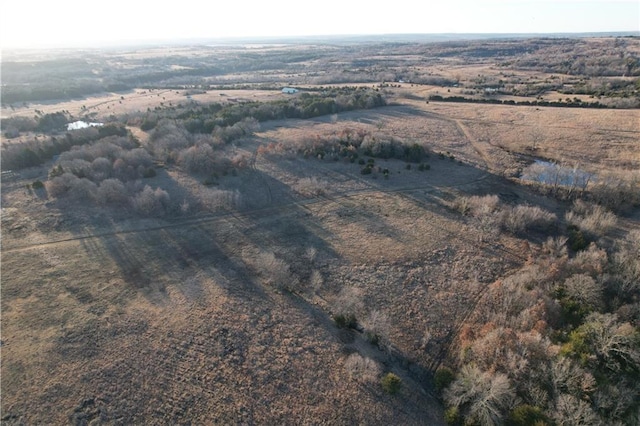 aerial view with a rural view