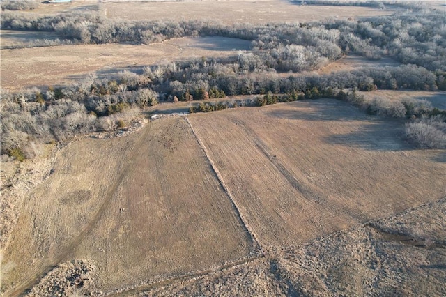 drone / aerial view with a rural view