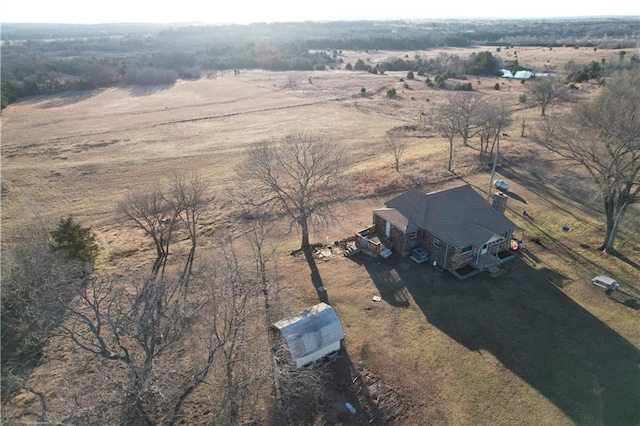 bird's eye view featuring a rural view