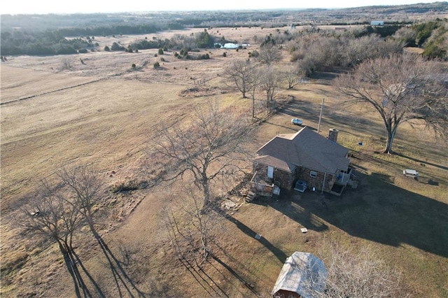 aerial view with a rural view