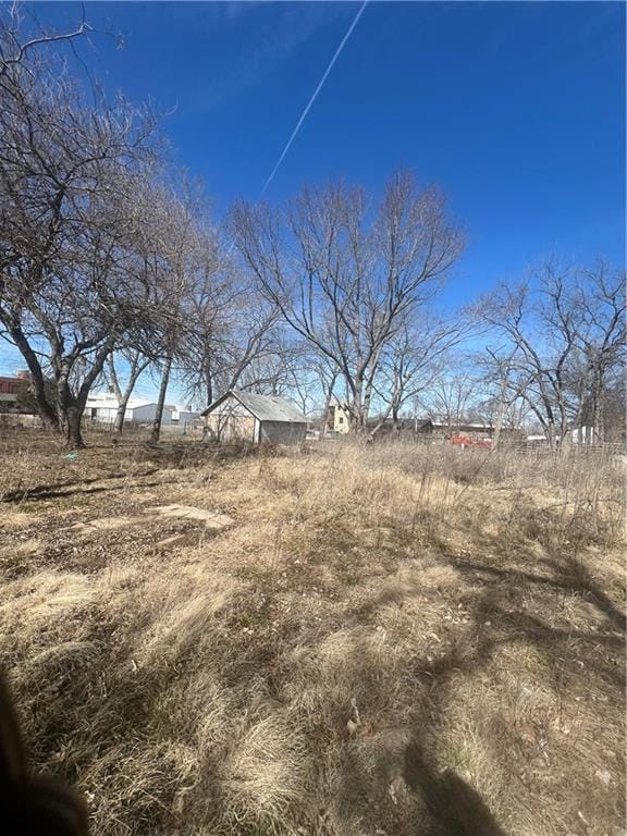 view of yard with a rural view