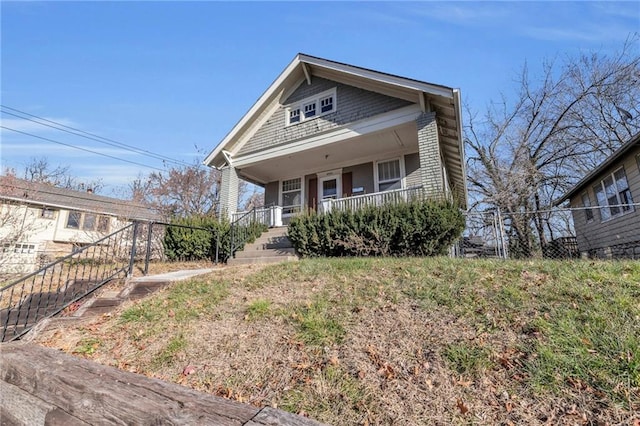 view of front of home with a porch