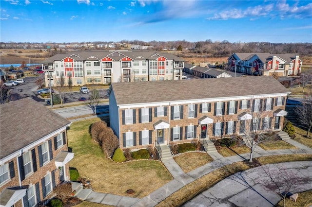 bird's eye view with a residential view