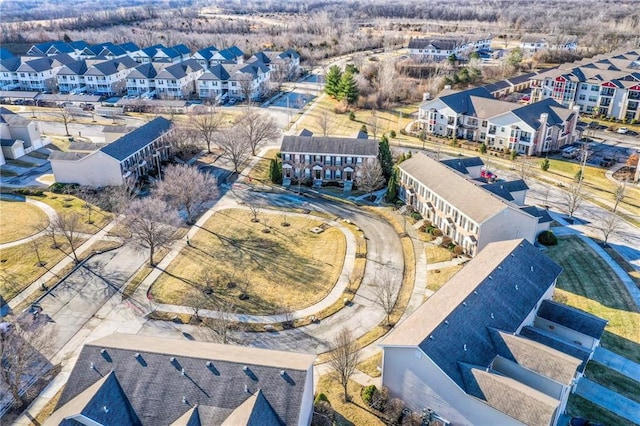 bird's eye view with a residential view