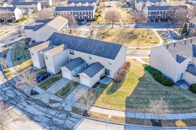 aerial view with a residential view