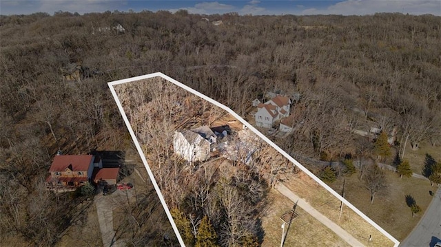 aerial view with a view of trees