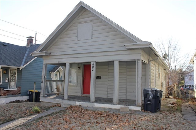 bungalow-style house with a porch