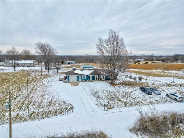 view of snowy aerial view