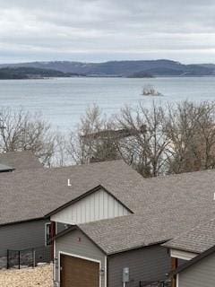 property view of water featuring a mountain view