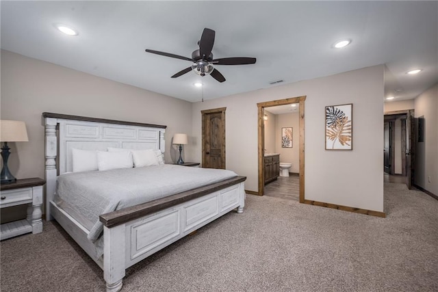 164 Dogwood Park Trl, Branson, MO 65616 - bedroom featuring recessed lighting, baseboards, light colored carpet, and ensuite bathroom