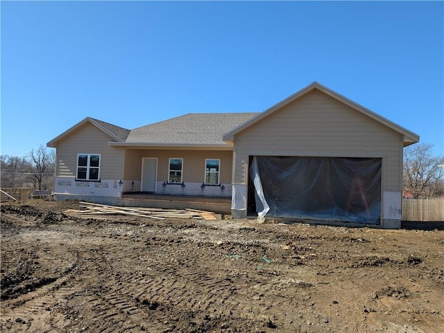 view of front facade with a garage