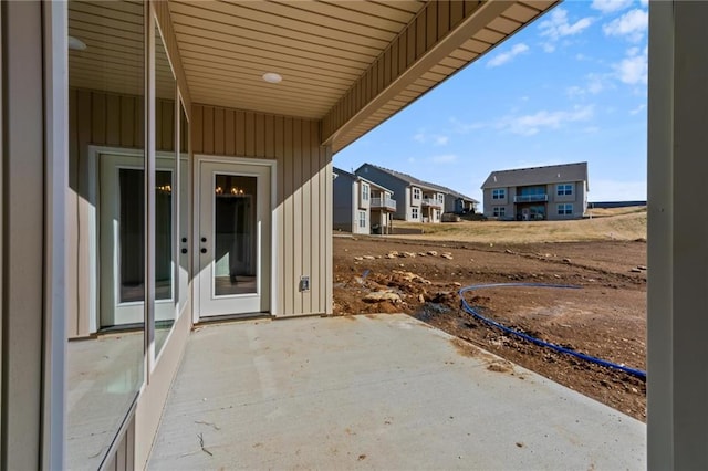 view of patio featuring a residential view