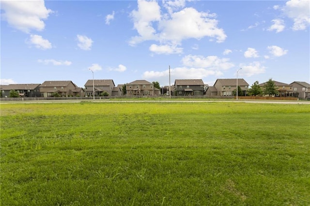 surrounding community featuring a yard and a residential view