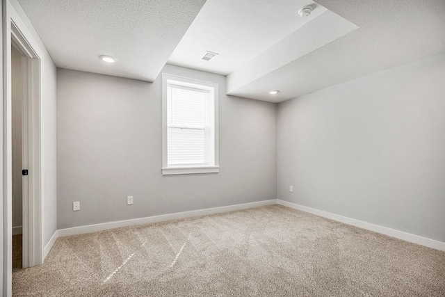 16649 S Tomashaw St, Olathe, KS 66062 - interior space featuring a textured ceiling, carpet, baseboards, and visible vents