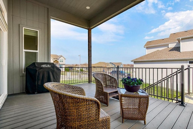 16649 S Tomashaw St, Olathe, KS 66062 - deck with area for grilling and a residential view