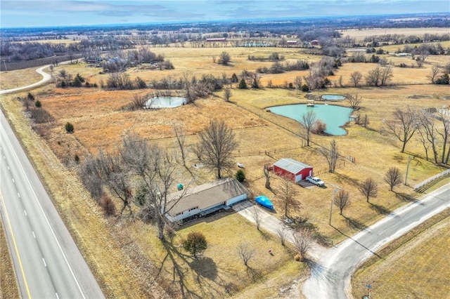 aerial view featuring a rural view