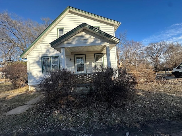 bungalow-style house featuring a porch