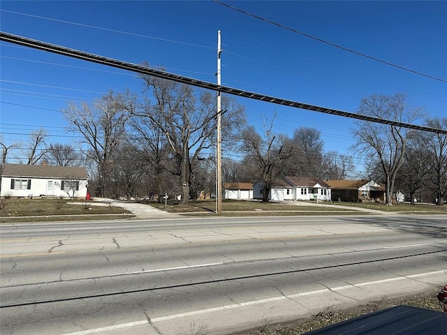 view of road with sidewalks