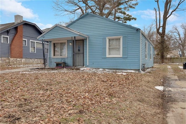 bungalow with fence