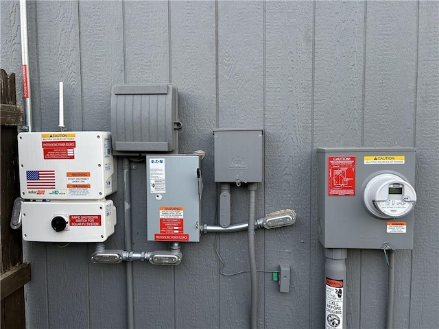 exterior details with electric meter