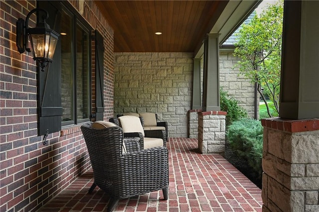 view of patio / terrace featuring a porch
