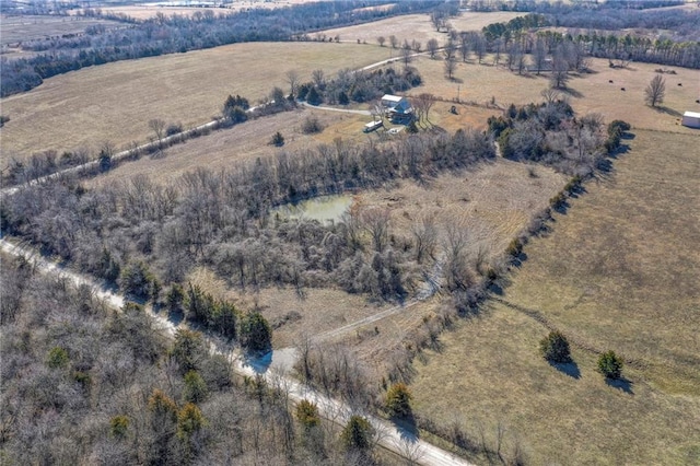 bird's eye view featuring a rural view