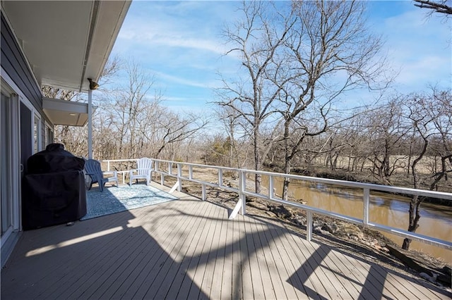 deck with grilling area