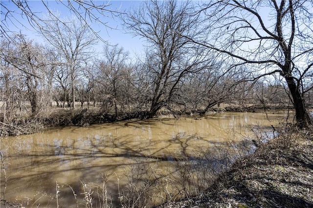 view of landscape featuring a water view