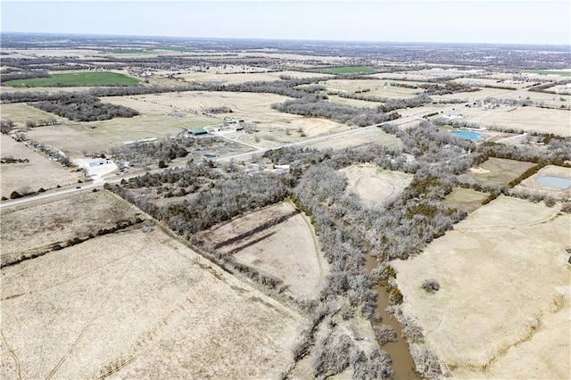 aerial view with a rural view