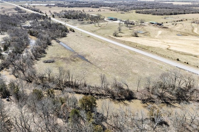 bird's eye view with a rural view