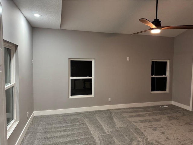 415 E Hale St, Spring Hill, KS 66083 - carpeted spare room with ceiling fan and a textured ceiling