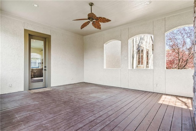 15300 Mastin St, Overland Park, KS 66221 - wooden deck with ceiling fan