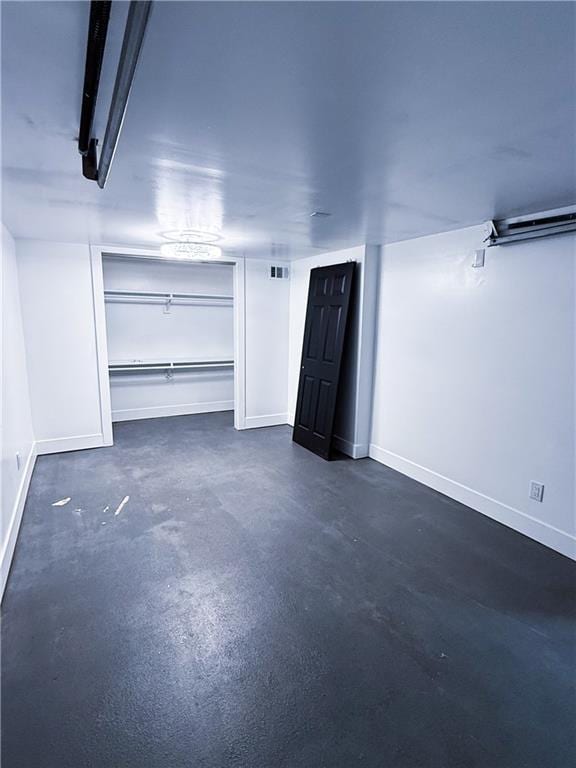 interior space featuring visible vents and baseboards