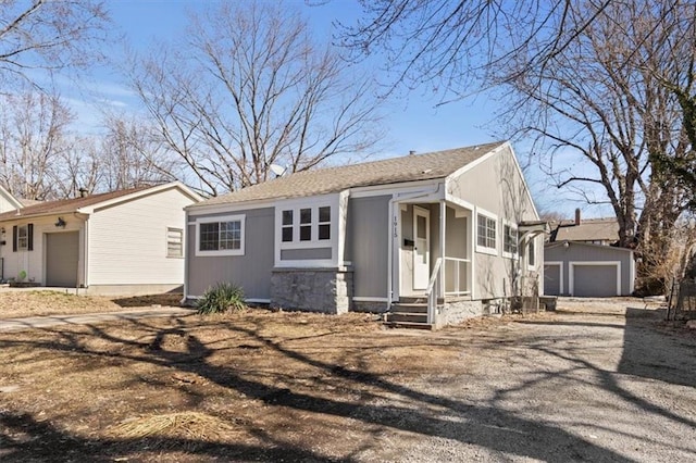 view of front of home with an outbuilding