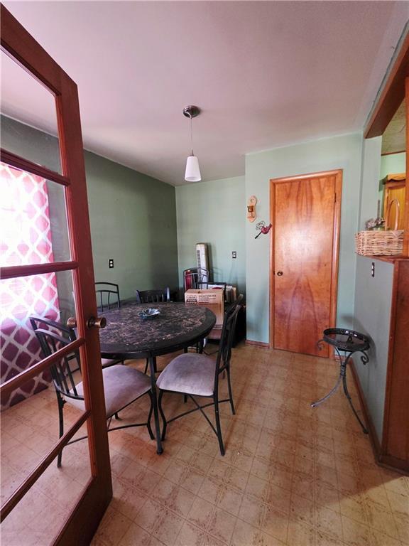 dining room with light floors