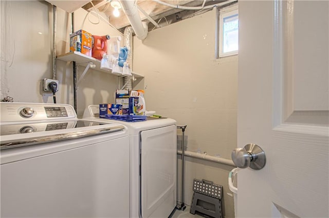 laundry area featuring laundry area and washing machine and dryer