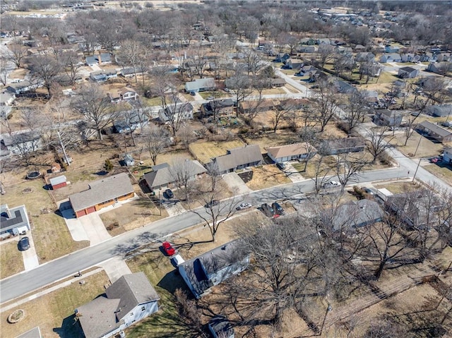 bird's eye view with a residential view