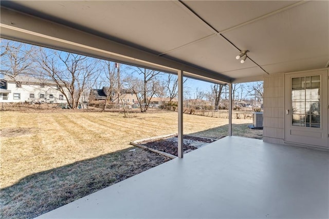 view of patio / terrace with central air condition unit