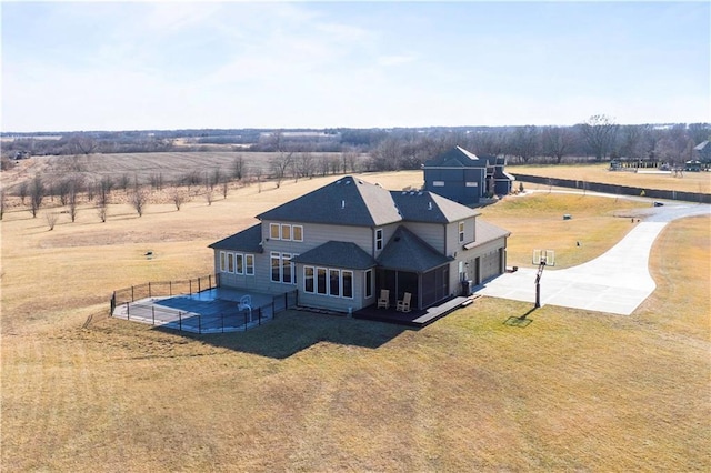 bird's eye view featuring a rural view