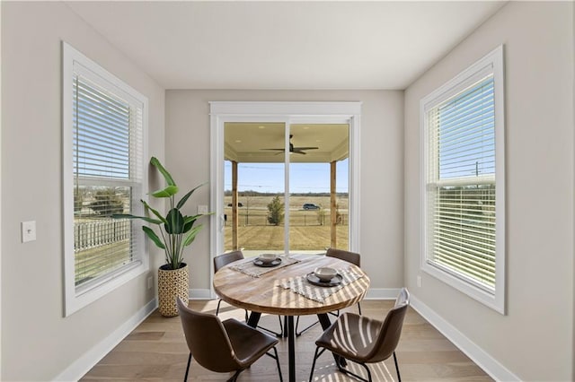 16967 S Hunter St, Olathe, KS 66062 - dining space with light wood-type flooring and baseboards