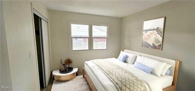 bedroom featuring a closet
