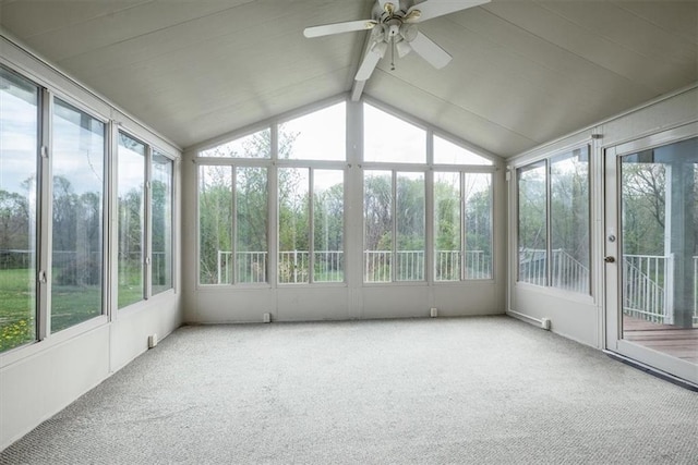 24722 Tonganoxie Dr, Leavenworth, KS 66048 - unfurnished sunroom with ceiling fan and beam ceiling