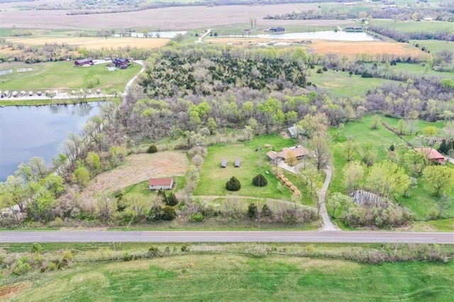 24722 Tonganoxie Dr, Leavenworth, KS 66048 - aerial view with a water view and a rural view