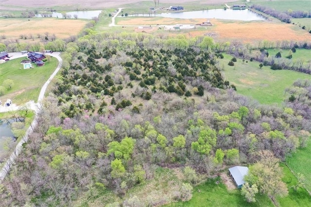 24722 Tonganoxie Dr, Leavenworth, KS 66048 - bird's eye view with a water view and a rural view